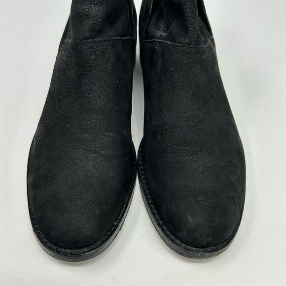 Eileen Fisher Women's Black Leaf Suede Pull On Booties Size 9.5 Classic Fall - Picture 5 of 12